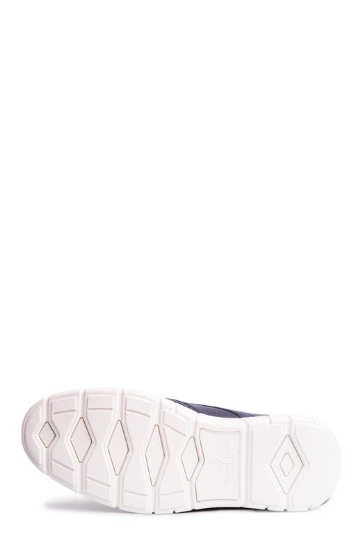 Marc Joseph New York Hill Street Hands Free Technology Leather Wingtip Casual Oxford, Alternate, color, Navy  Grainy Leather