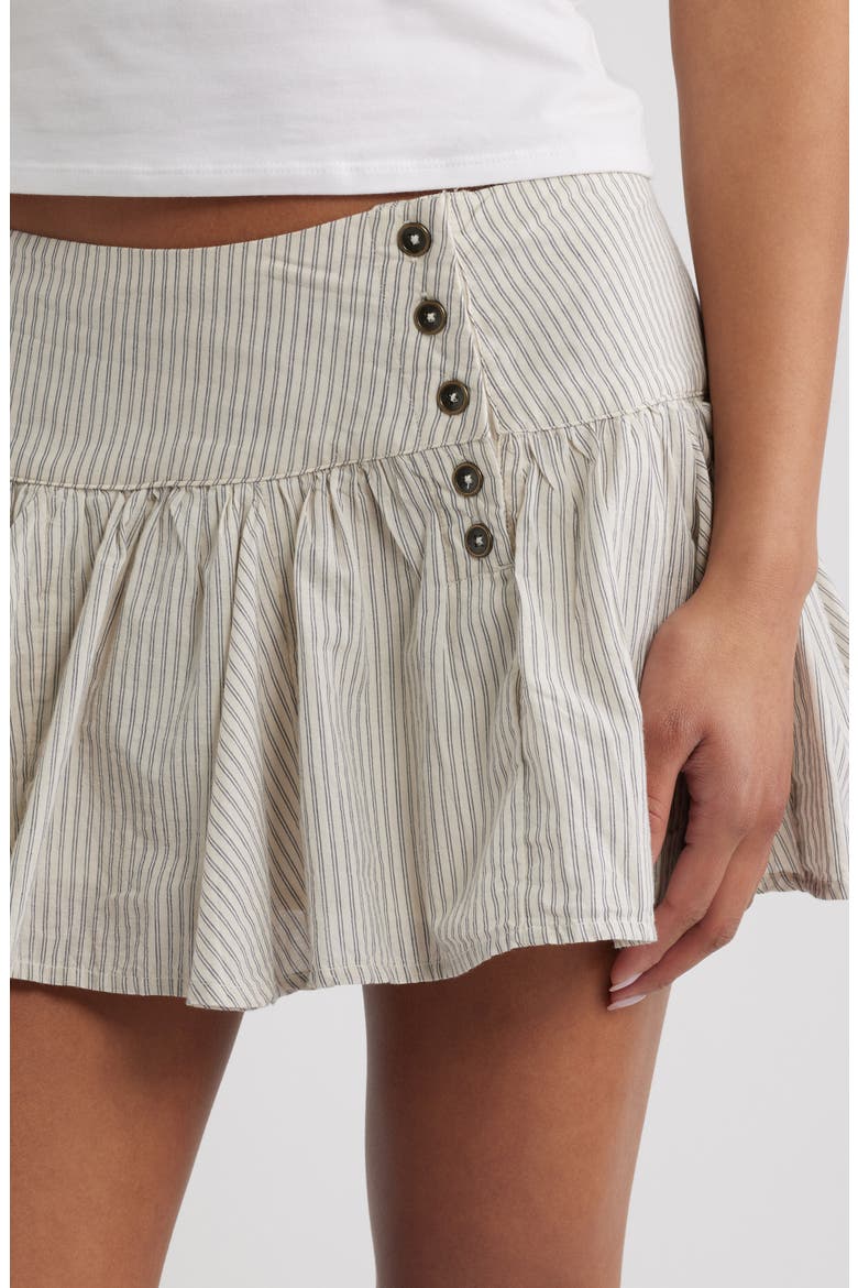 Olga Stripe Cotton Miniskirt, Alternate, color, BLUE