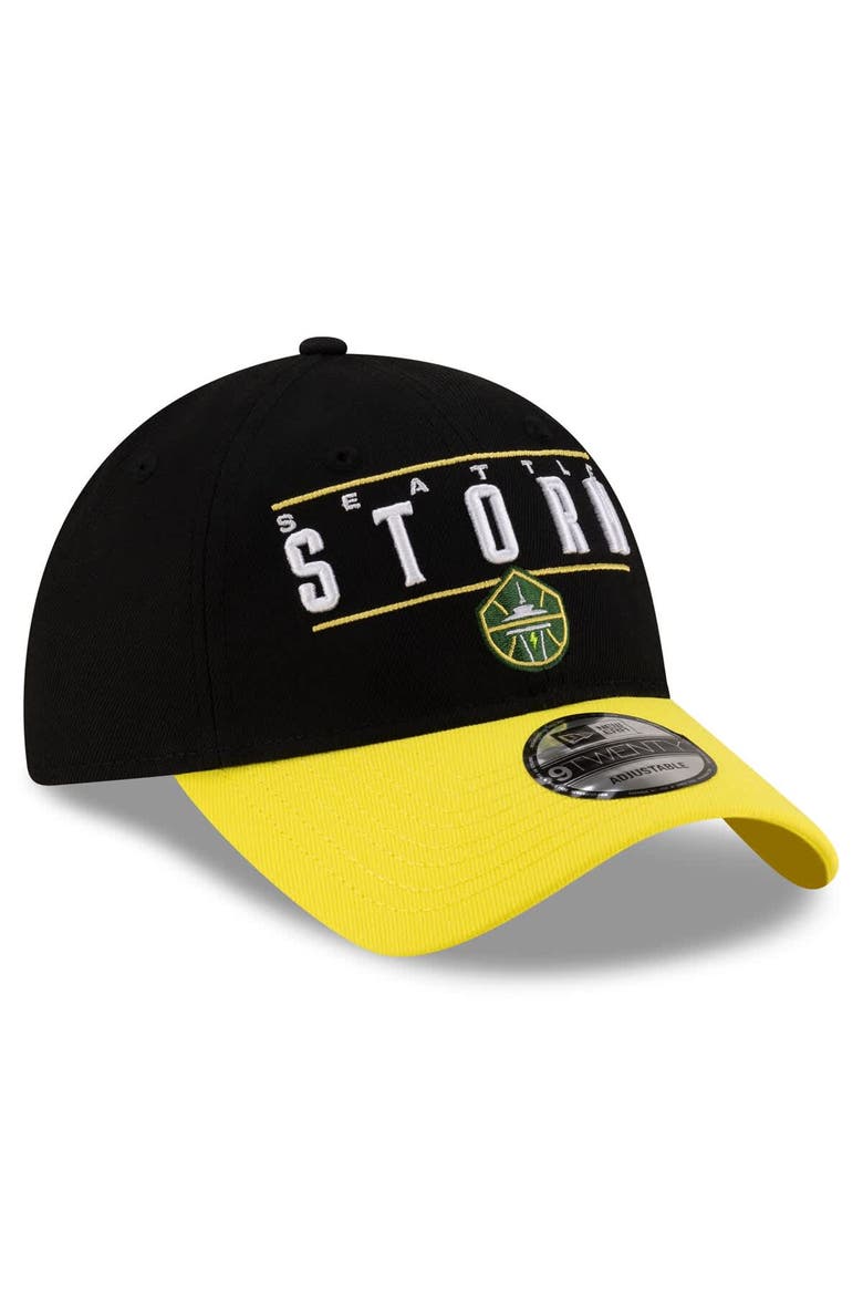 Unisex New Era Black/Yellow Seattle Storm 2025 WNBA Draft 9TWENTY Adjustable Hat, Alternate, color, Black