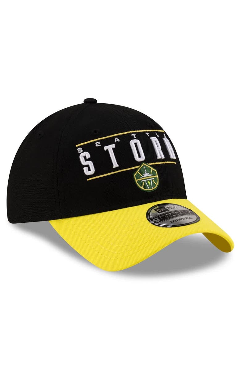 New Era Unisex New Era Black/Yellow Seattle Storm 2025 WNBA Draft 9TWENTY Adjustable Hat, Alternate, color, Black