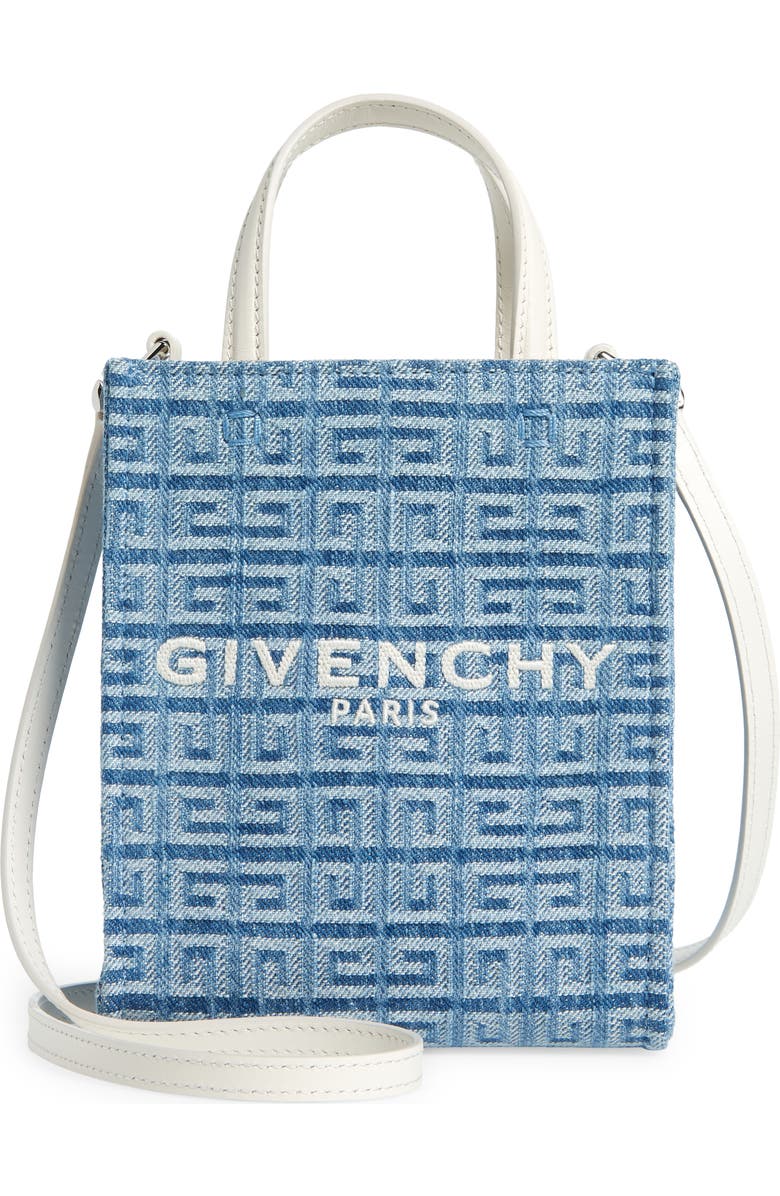 Givenchy Mini 4G Denim G-Tote, Main, color,