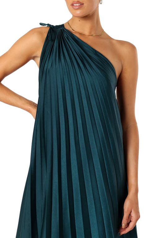 Petal And Pup Petal & Pup Selena Pleated One-shoulder Dress In Green