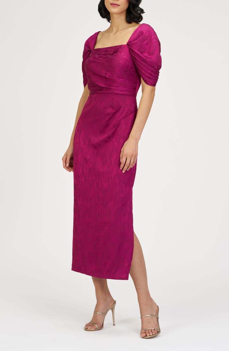 JS Collections Phoebe Convertible Sleeve Cocktail Dress, Alternate, color, Raspberry