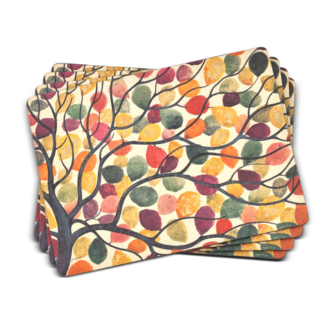 Dancing Branches Set of 4 Cork Back Placemats