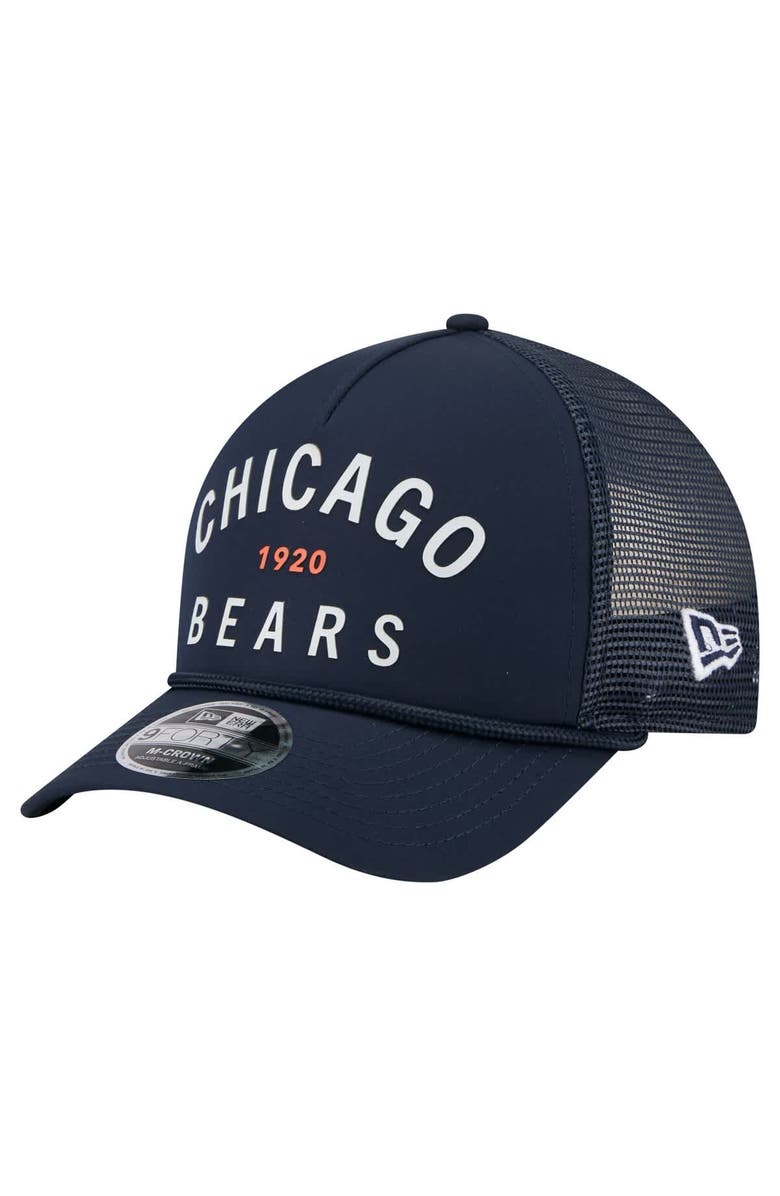 New Era Men's New Era  Navy Chicago Bears Active Minimalist M-Crown A-Frame 9FORTY Adjustable Hat, Main, color, 