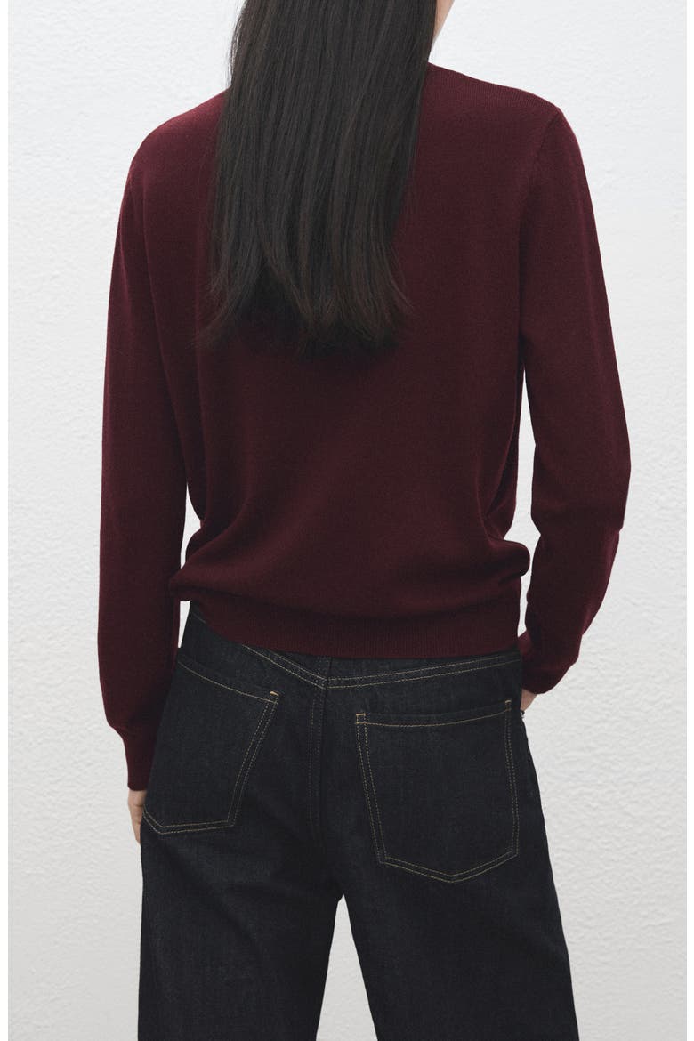 Crewneck Sweater, Alternate, color, WINE
