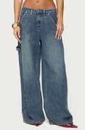 EDIKTED Jaycee Low Rise Wide Leg Carpenter Jeans