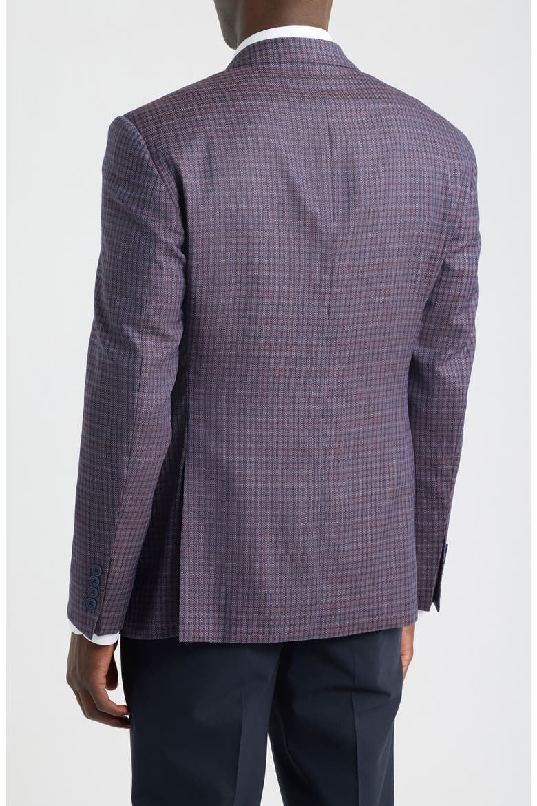 Patterned Virgin Wool Sport Coat, Alternate, color, RASPBERRY