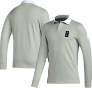 adidas Men's adidas 2023 Player Gray Minnesota United FC Travel Long Sleeve Polo