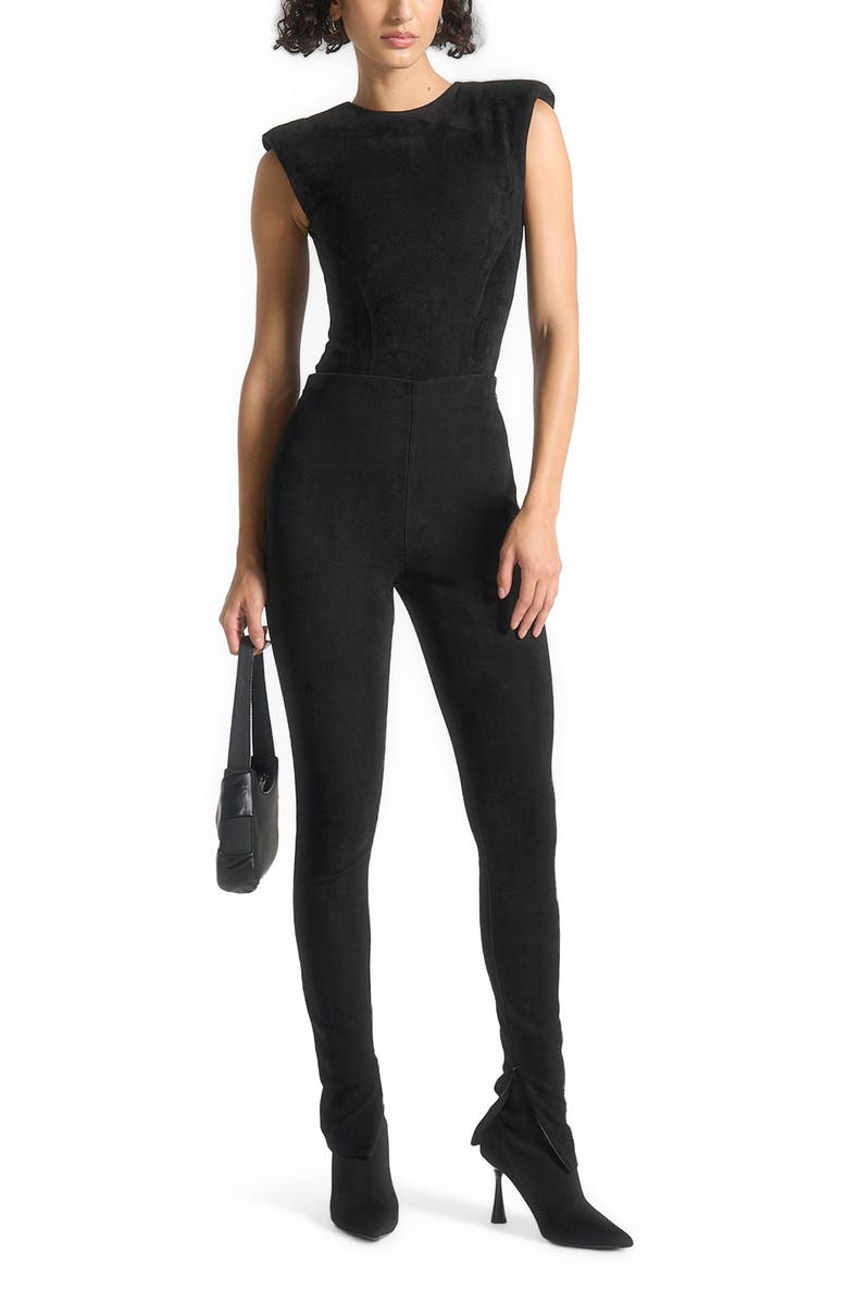 Manière De Voir Suede Leggings, Alternate, color,