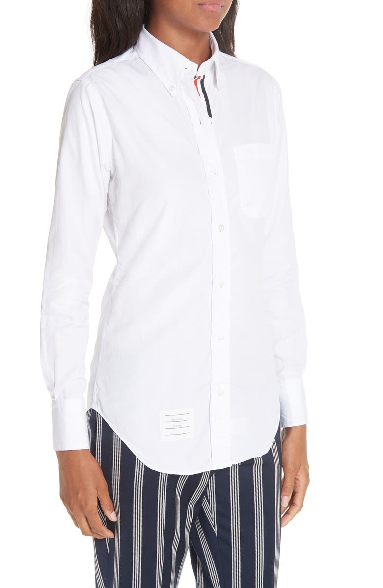 Thom Browne Cotton Shirt, Alternate, color, White