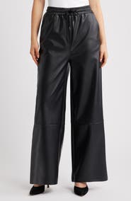 ICHI Ihzoma Faux Leather Pants