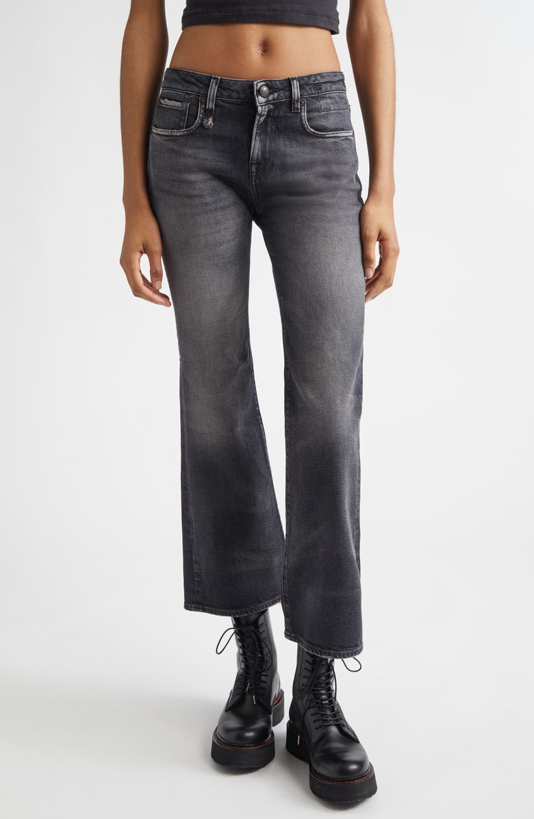 R13 Joan Kick Flare Jeans, Main, color, Essex Black Stretch