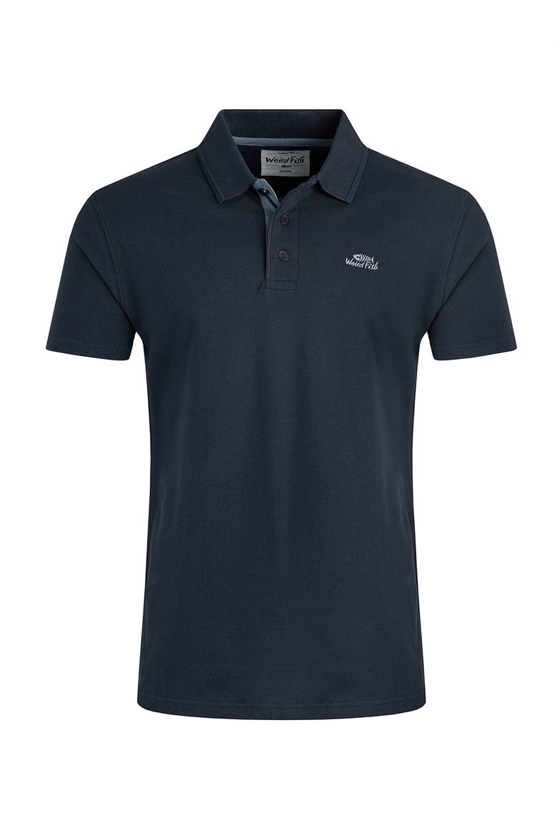 Miles Pique Polo, Alternate, color, Navy