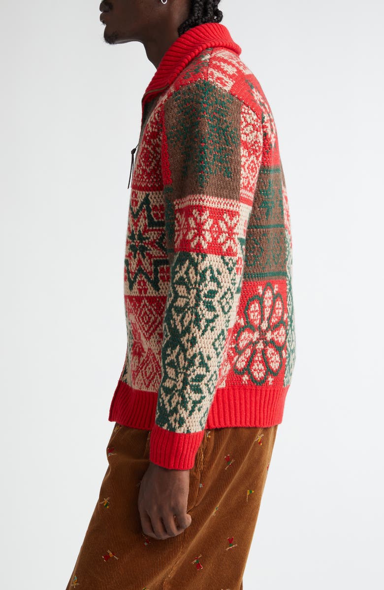 BEAMS Wool Zip Cardigan, Alternate, color, 