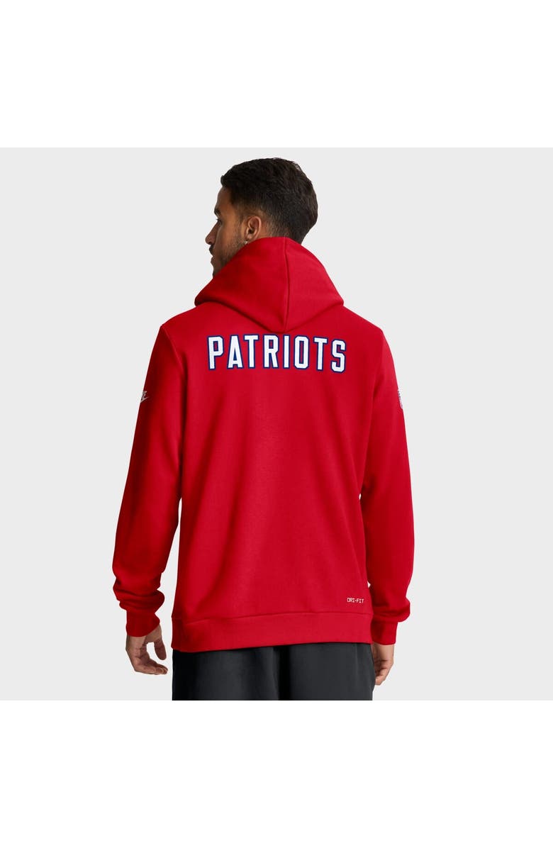 Nike Men's Nike Red New England Patriots Sideline Offensive Set Play Performance Pullover Hoodie, Alternate, color,