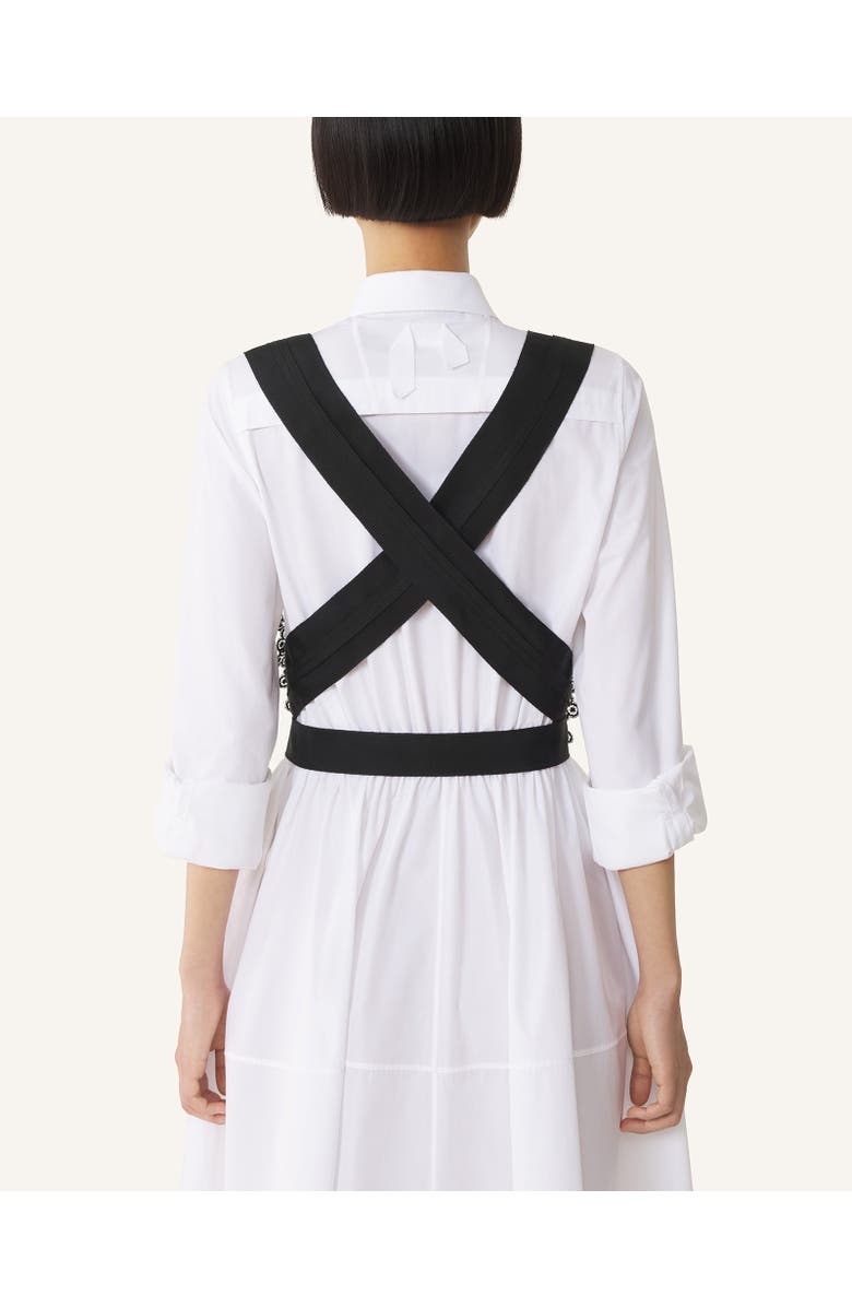 Lanvin Black Guipure Bib, Alternate, color, Black