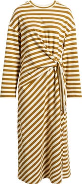 FRNCH Fenouil Directional Stripe Long Sleeve Dress