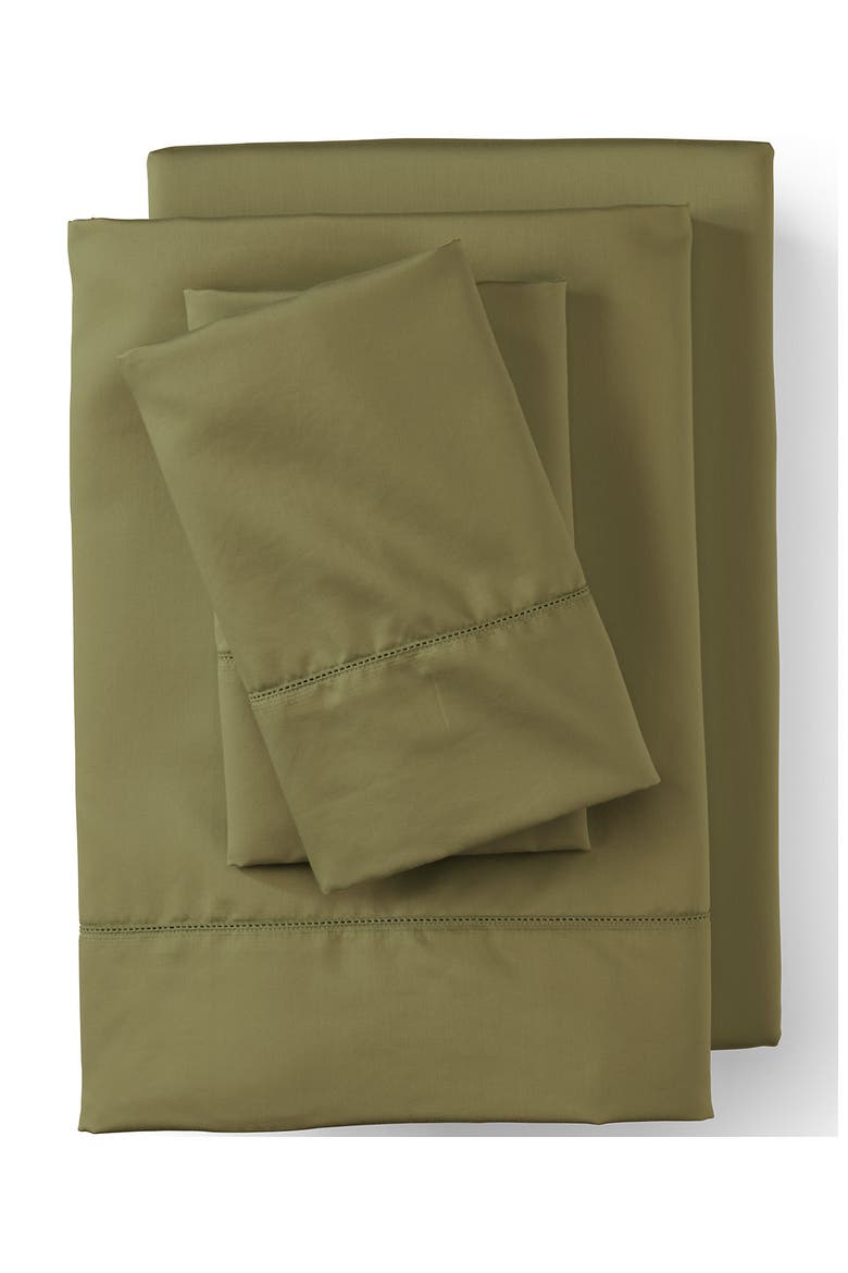 700 Thread Count Luxe Sateen Egyptian Cotton No Iron Bed Pillowcases, Main, color, Simply Olive