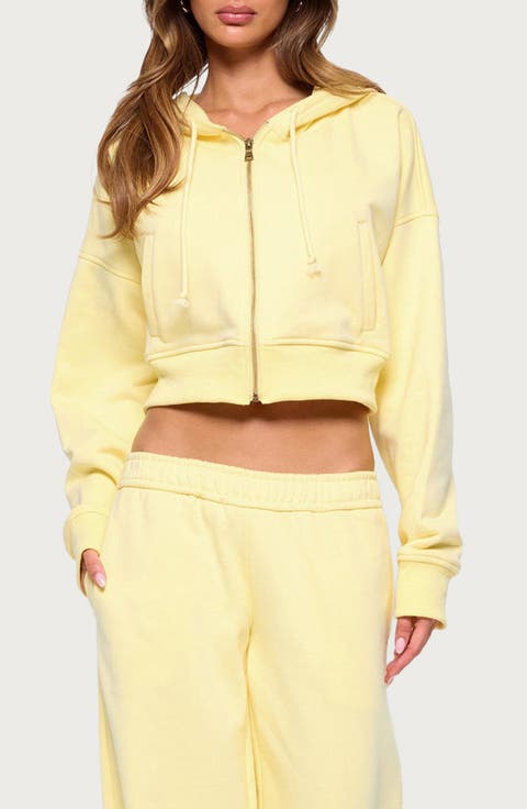 Byrdi Crop Zip-Up Hoodie