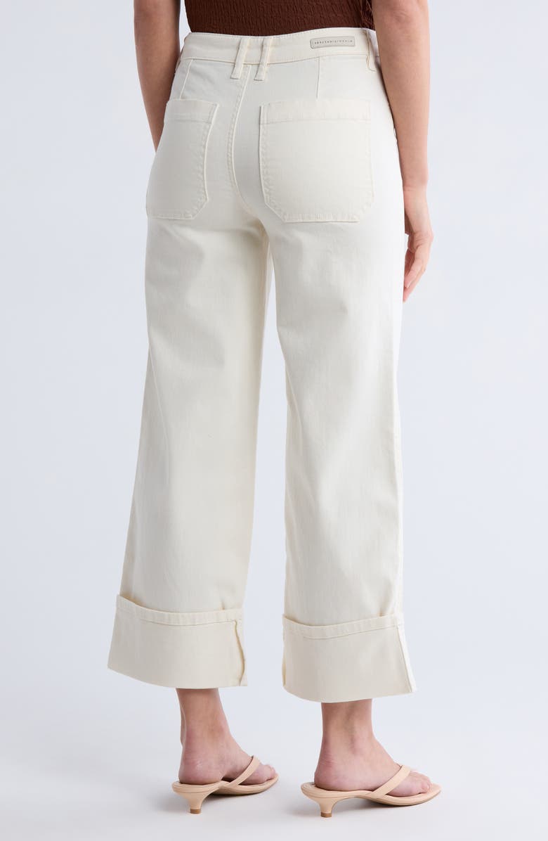Sanctuary Cuffed Crop Wide Leg Pants, Alternate, color, Milk