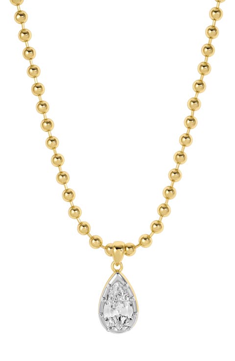 Large Cleo Pear Pendant Necklace