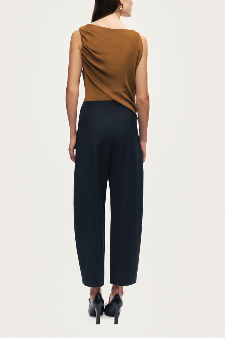 Draped Sleeveless Blouse, Alternate, color, Camel