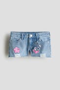 H&M Appliquéd Denim Shorts