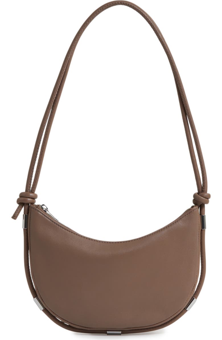 Reiss Harriet Leather Shoulder Bag, Main, color, Neutral