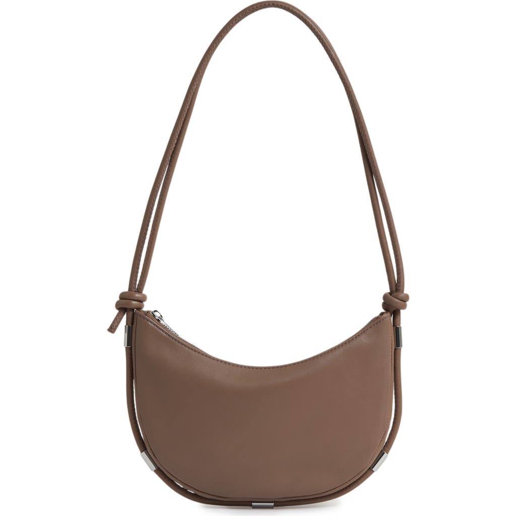 Reiss Womens Neutral Harriet Rope-strap Leather Shoulder Bag In Neutral