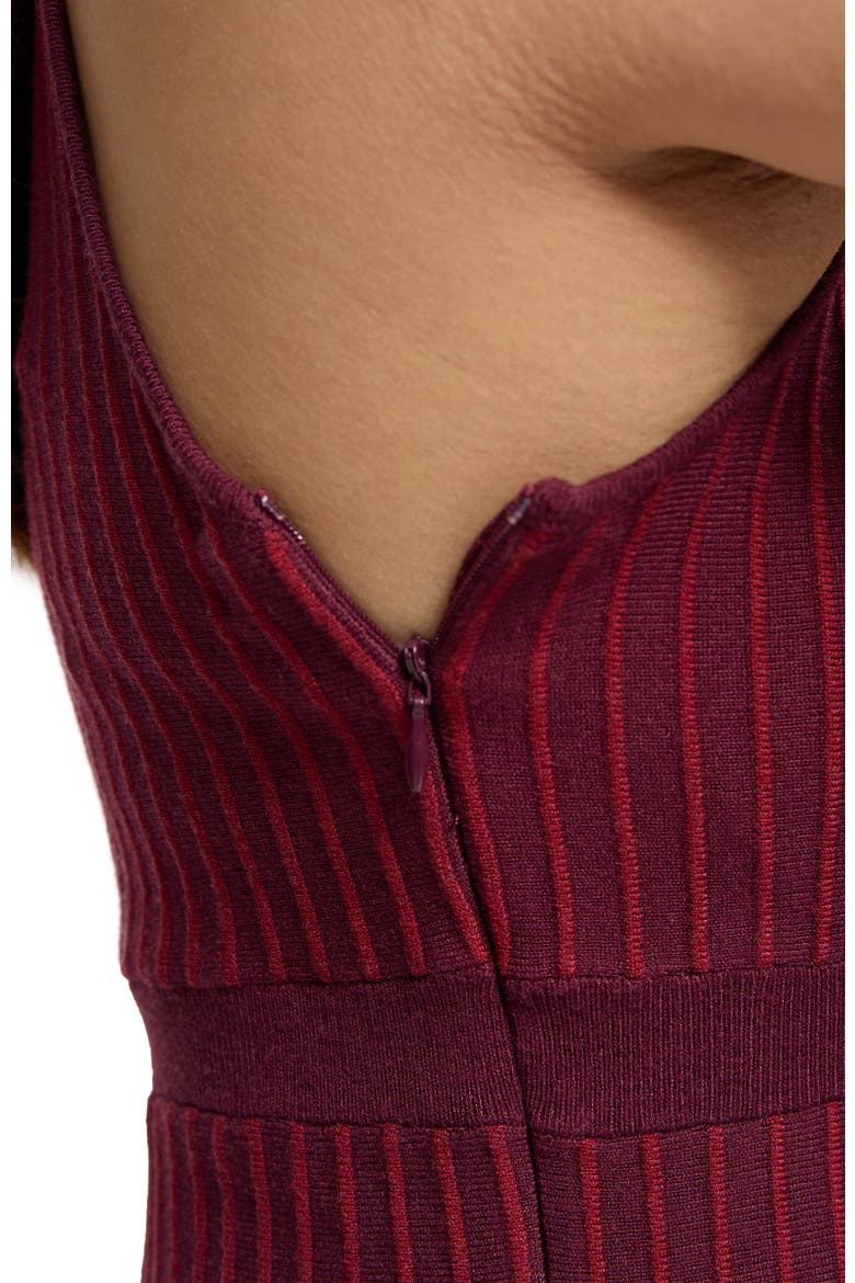 The All-Access Stripe Sweater Midi Maternity Dress, Alternate, color, Fig/Berry