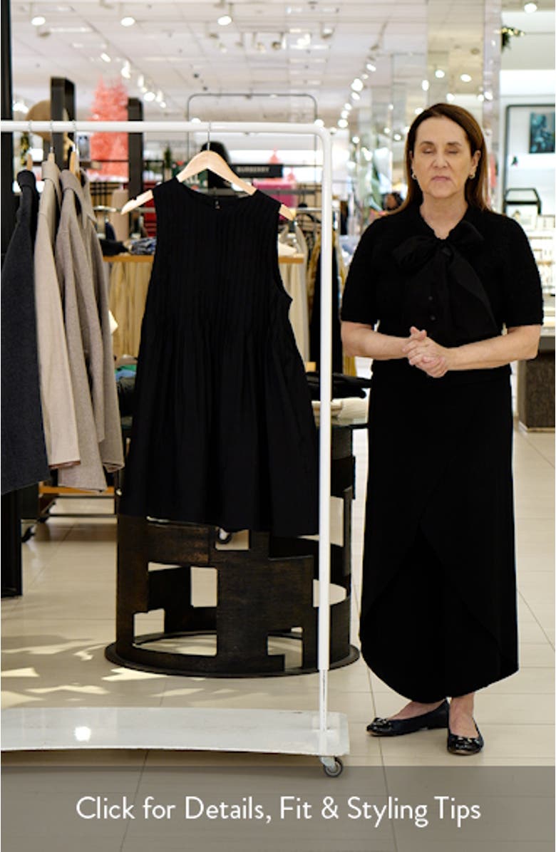 Pintuck Voluminous Sleeveless Minidress, sales video thumbnail