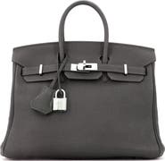 Pre-Owned Hermes Birkin Handbag Green Togo with Palladium Hardware 25