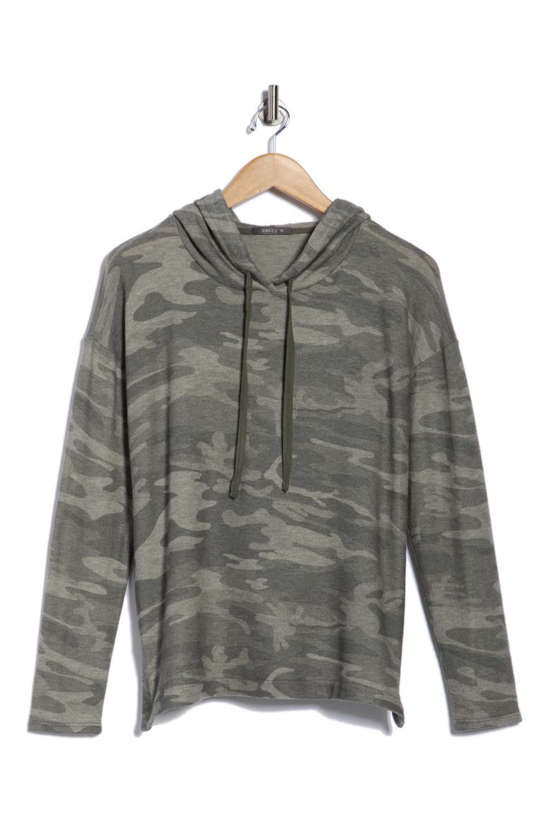 High-Low Hem Hoodie, Alternate, color, OLIVE