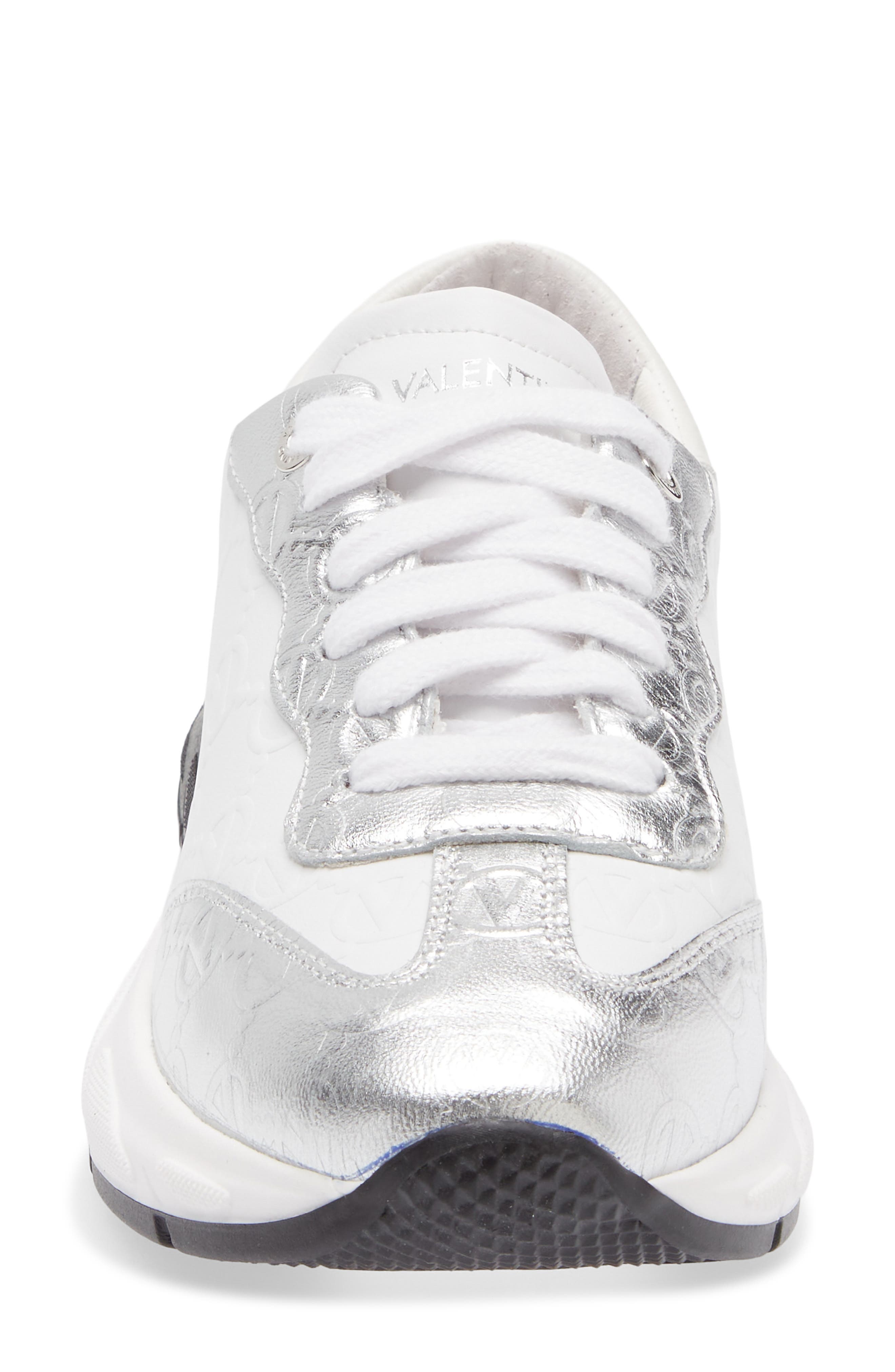 VALENTINO BY MARIO VALENTINO Bella VLOGO Sneaker, Alternate, color, White Silver