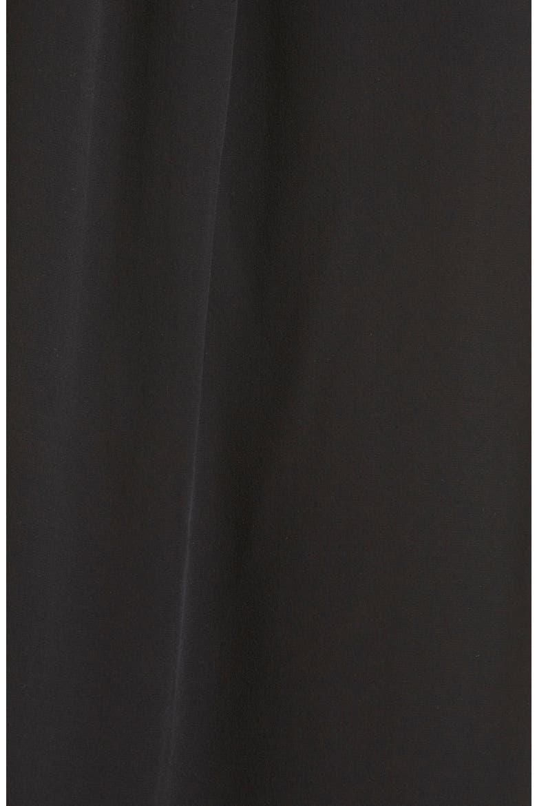 Mandarin Collar Silk Shirtdress, Alternate, color, BLACK
