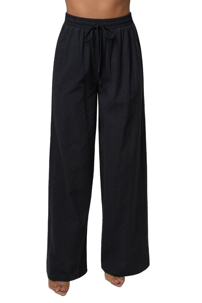 Marina Two-Piece Pant Set, Alternate, color, Black