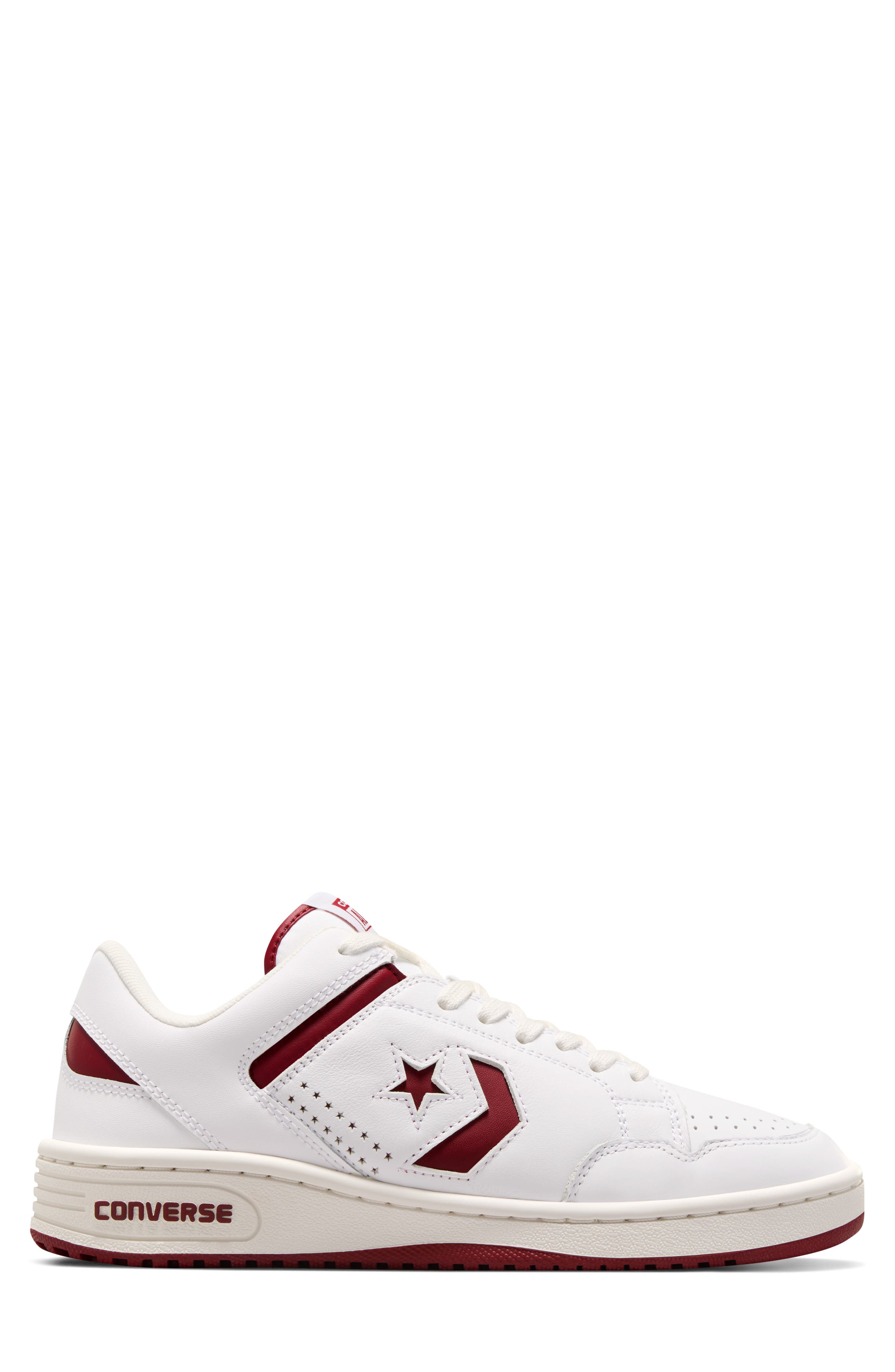 Converse Weapon Oxford Sneaker, Alternate, color, White/ White/ Park Red