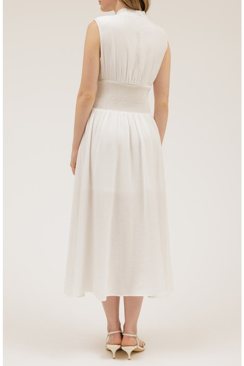 Front Zip Midi Dress, Alternate, color, WHITE