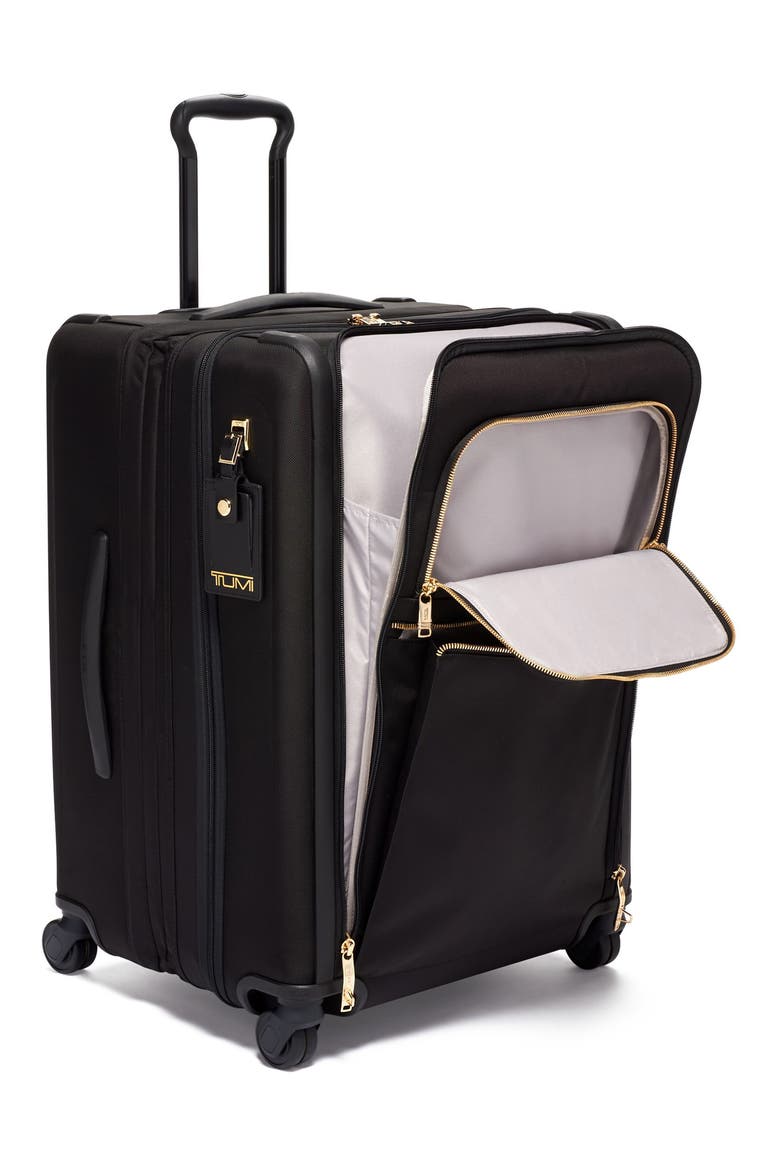 Short Trip 26-Inch Expandable 4-Wheel Packing Case, Alternate, color, BLACK/ GOLD