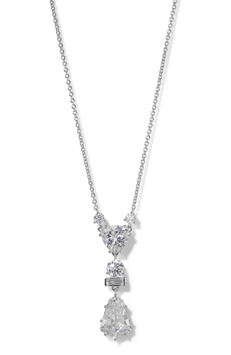 Nadri Luxor Kite Cubic Zirconia Drop Necklace, Main, color, 