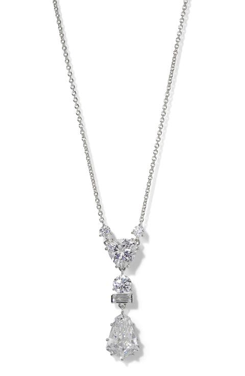 Luxor Kite Cubic Zirconia Drop Necklace