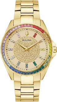 BULOVA Phantom Crystal Bracelet Watch, 40mm