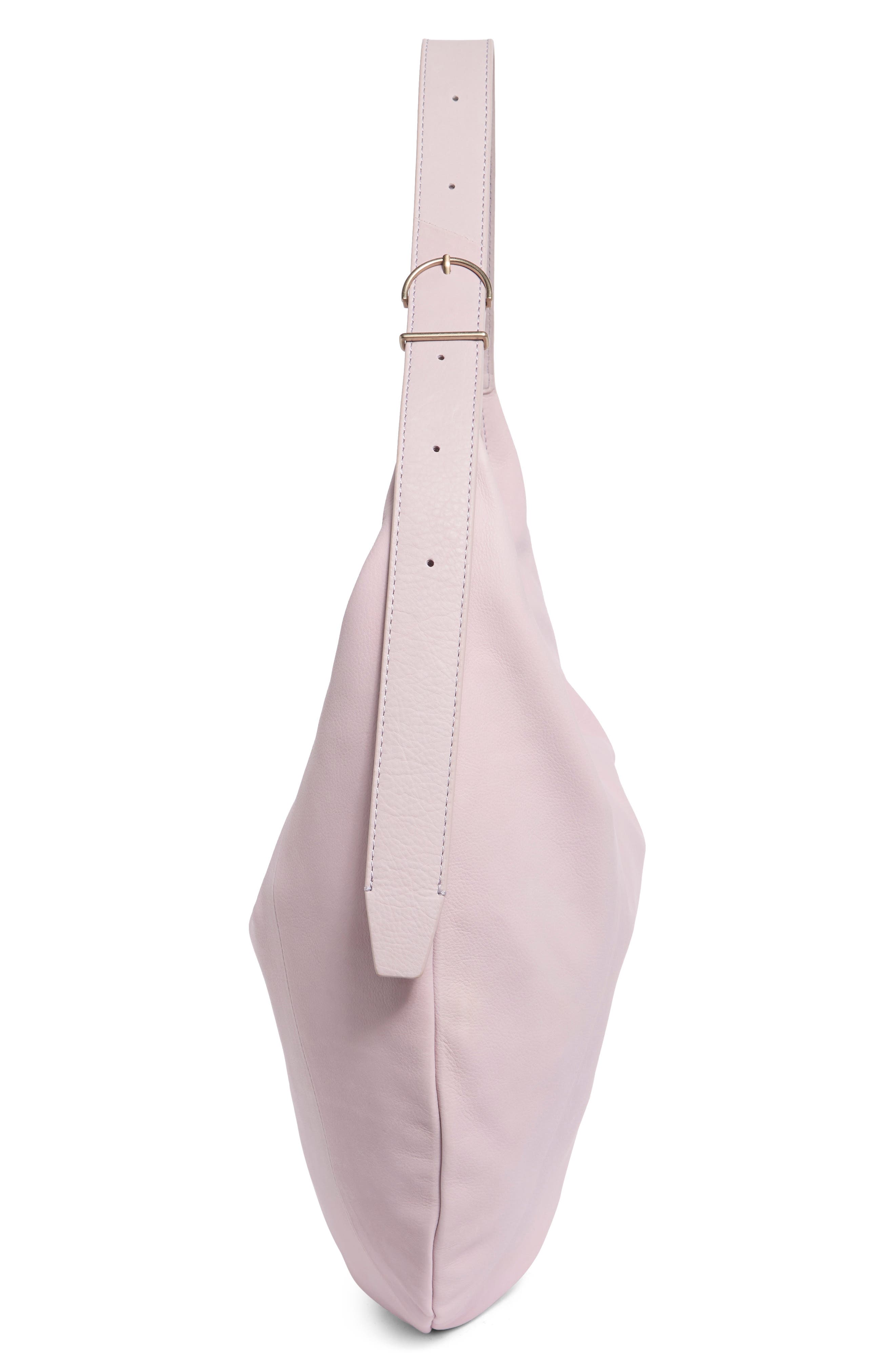 Wyatt Oversized Leather Hobo, Alternate, color, LILAC