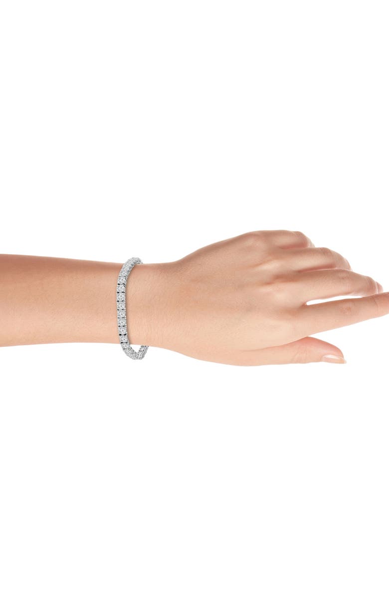 Bliss Diamond 9 ct Round Lab Grown Diamond Tennis Bracelet 14K Gold 7", Alternate, color, 14K White Gold