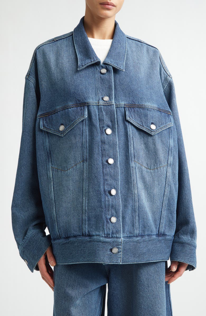 MELITTA BAUMEISTER Boxy Oversize Denim Jacket, Alternate, color, Blue