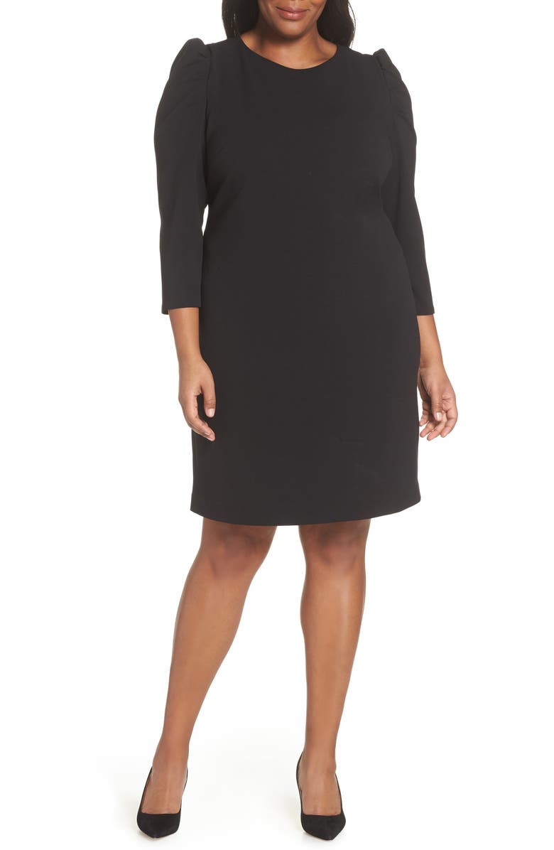 Vince Camuto Puff Shoulder Shift Dress, Main, color, 