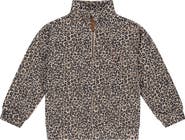 Stains and Stories by Babyface Leopard Quarter Zip Sweatshirt