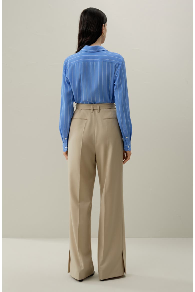 Women's Amalfi Striped Long Sleeves Silk Shirt, Alternate, color, Amalfi Stripe