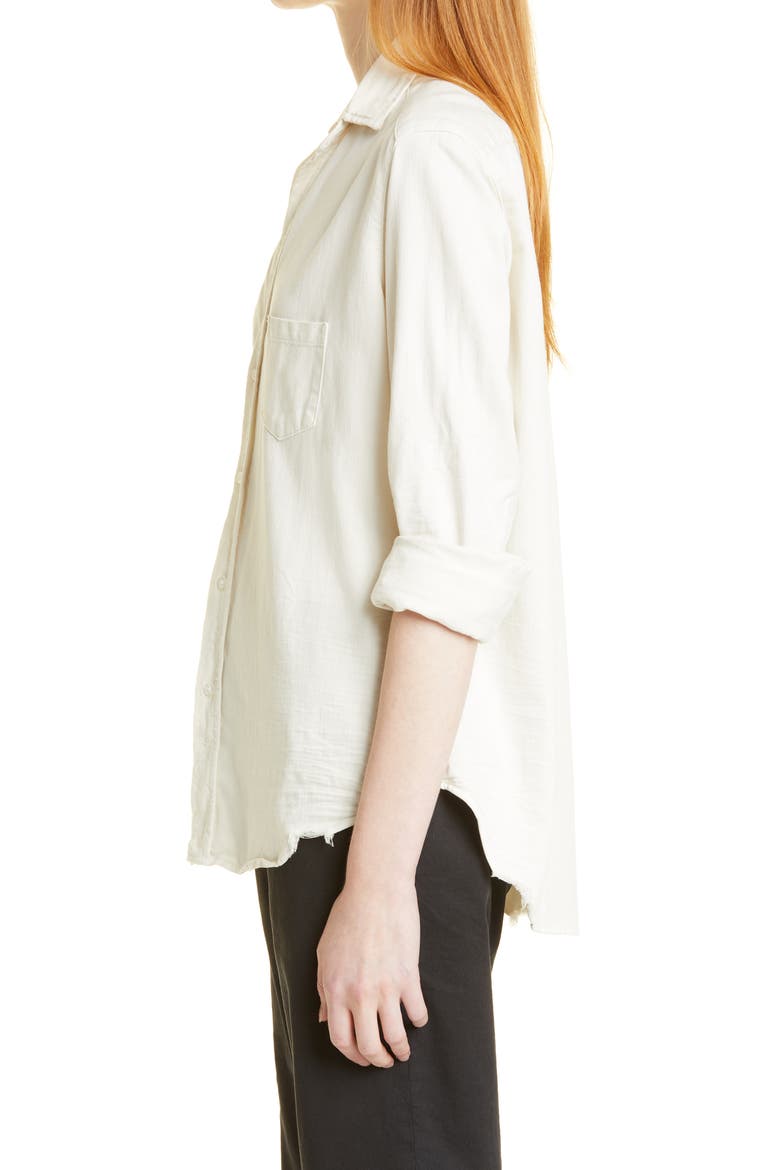 Eileen Relaxed Button-Up Shirt, Alternate, color, VINTAGE WHITE